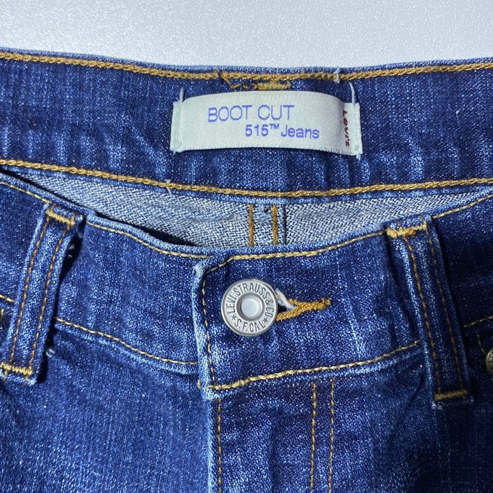 Levi’s 515 boot cut cotton 10 short blue denim jeans - Picture 2 of 6